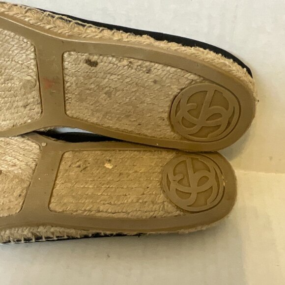 Sam Edelman Flats Woven Sides Black/Gold Stripe - Picture 10 of 10